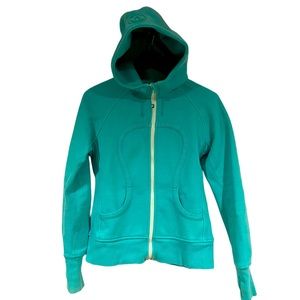 *luluLEMON* Scuba Hoodie, thumb holes, Zipper and Pockets, Blue/Auqua, Size 4
